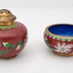 Солонка и перечница. Клуазоне, Китай, 50-е гг.