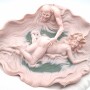 Визитница, настольное украшение. Похотливый старичок и барышня. Бисквит. Германия. Ню.