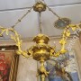 Шикарная люстра, лампа. Бронза, золочение.