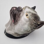 Голова собаки, настенная. Кузнецов? Керамика.