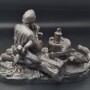 Дровосек, мужик на привале. Куса с орлом. До 1917г.