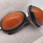 Запонки. Янтарь желток. Серебро, 875 с головой.