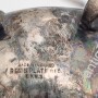 Набор для специй. Цветное стекло, серебрение. Солонка, перечница, горчичница.