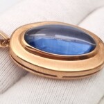 Подвеска, кулон с камнем. Сапфир?. Золото, 583 проба.