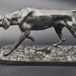 Поинтер, сеттер в стойке, с прямым хвостом. Куса, 1958 год.