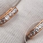Красивые серьги с камнями. Золото, 585 пр