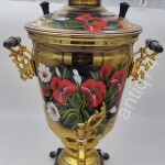 Самовар с ручной росписью. Подписной.