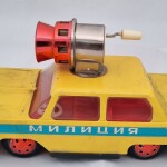 Машина ГАИ, милиция с сиреной. Игрушка СССР. 27 см.